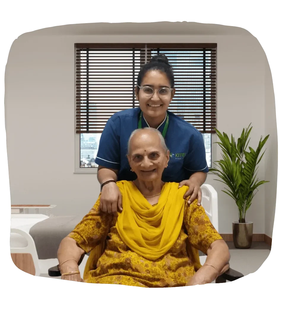 Caregiver with senior