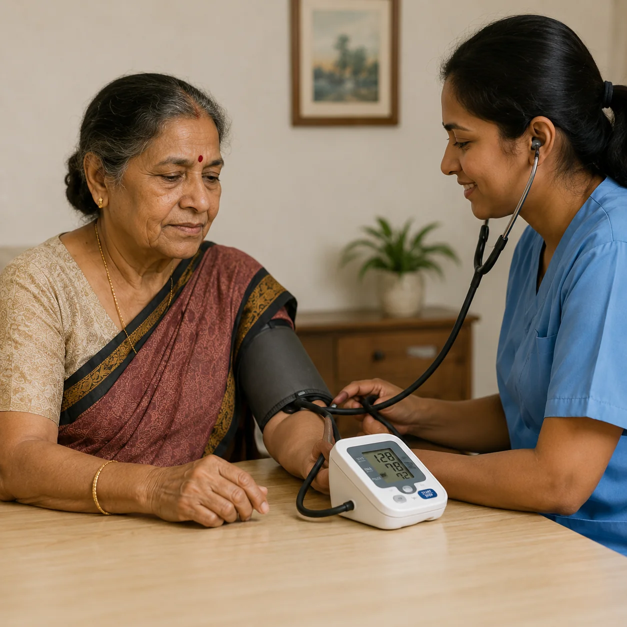 Senior whose medical conditions require monitoring