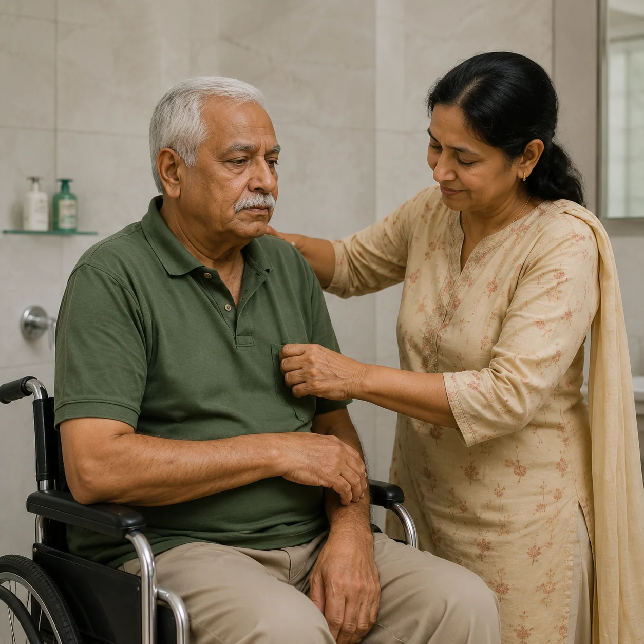 Senior needing assistance with daily activities