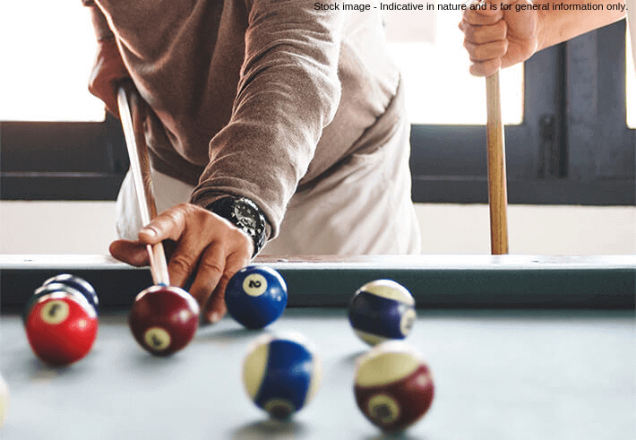 Games room in a senior living community