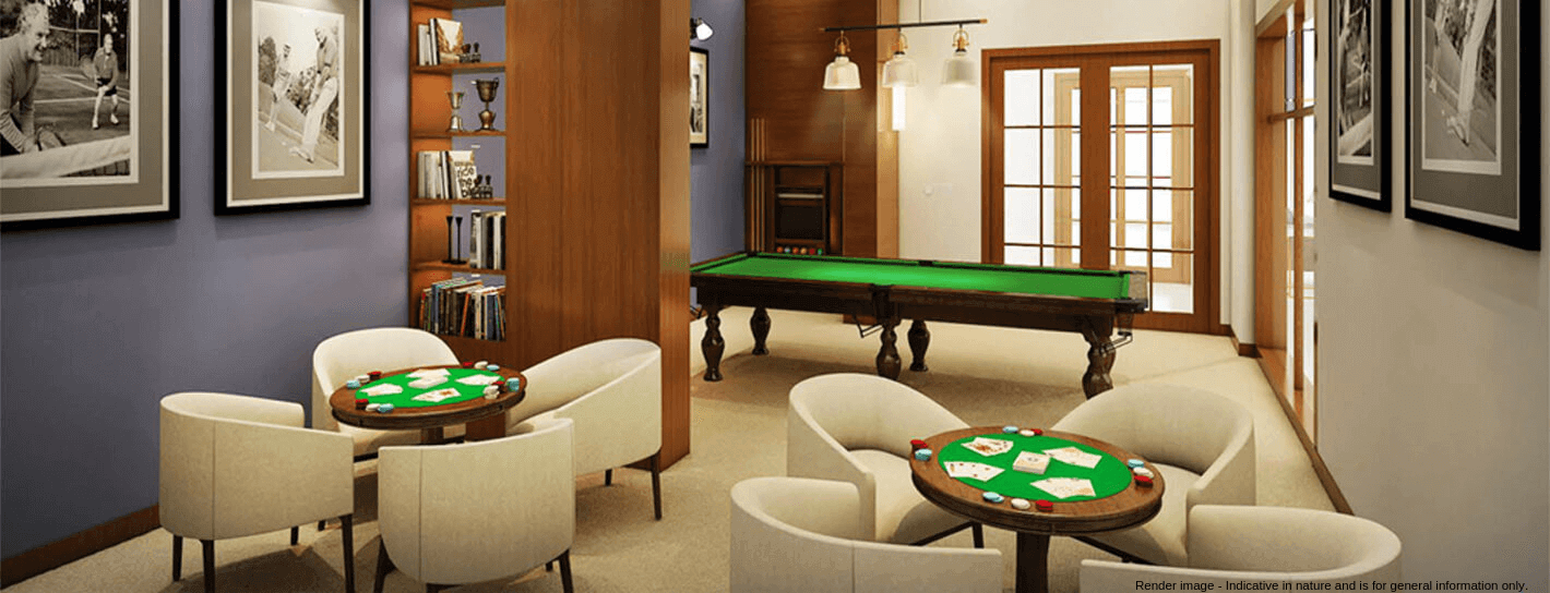 A games room in a senior living community