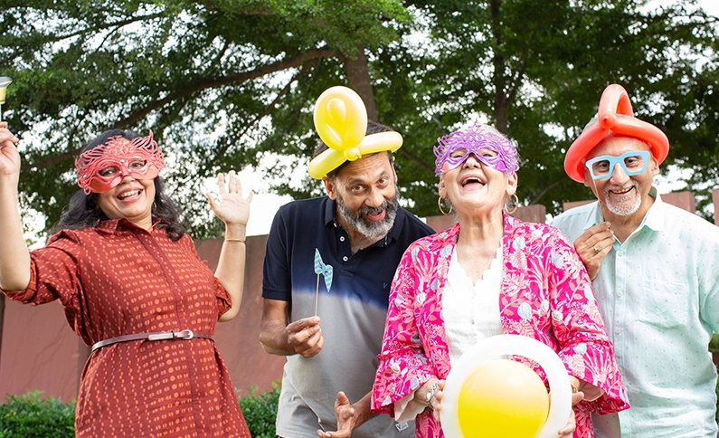 Retired seniors enjoying community living
