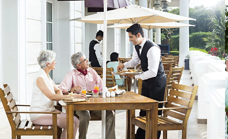 Older adults relaxing in common area