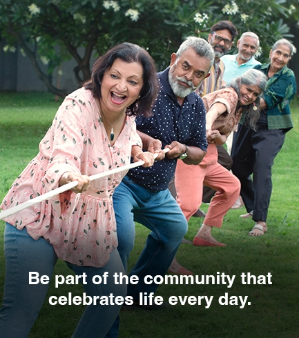 Elderly people enjoying retirement lifestyle